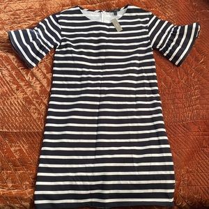 J Crew striped dress small NWT
